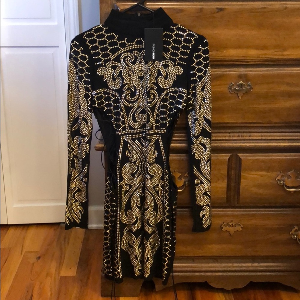 Fashion Nova Dynasty Studded Dress